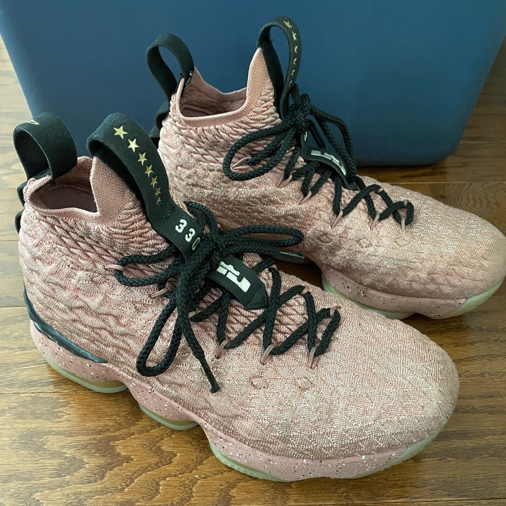 Pre Owned Lebron 15 Sneakers Rust Pink Size 7Y